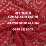 Dantel kumaş alınır